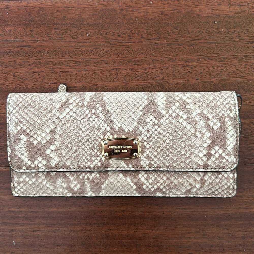 Authentic Michael Kors snakeskin wallet